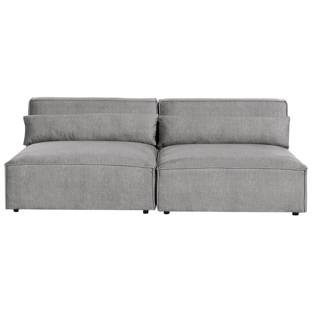Sofa modułowa 2-osobowa bez podłokietników szara