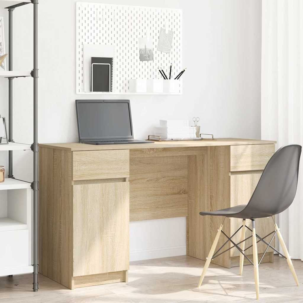 Biurko Sonoma Oak 140x49x76 cm z płyty drewnopochodnej Lumarko!