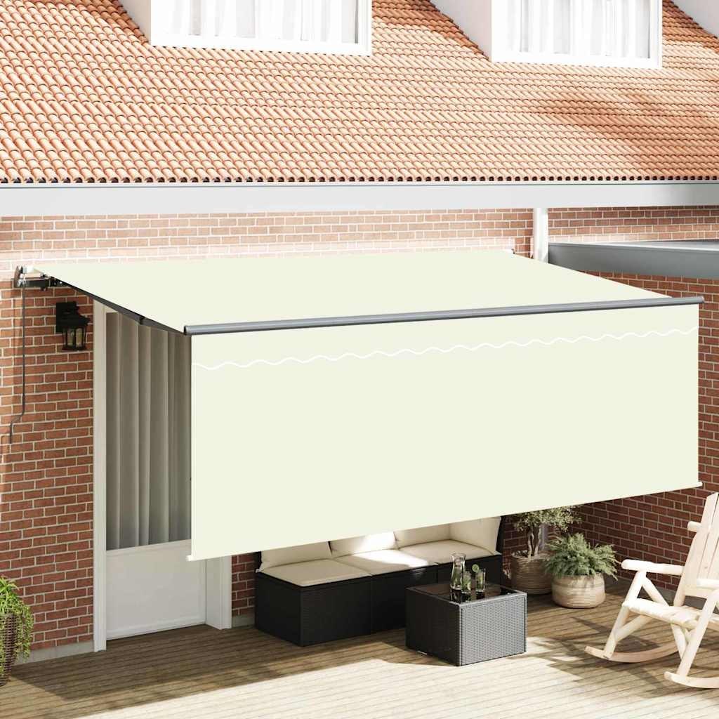 Markiza z Żaluzją Kremowy 350 x 200 x 120 cm Tkanina, metal Lumarko!