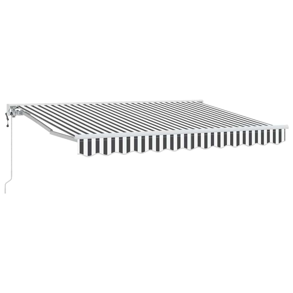 Markiza zwijana Antracytowy i biały 350x200 cm tkanina Lumarko!