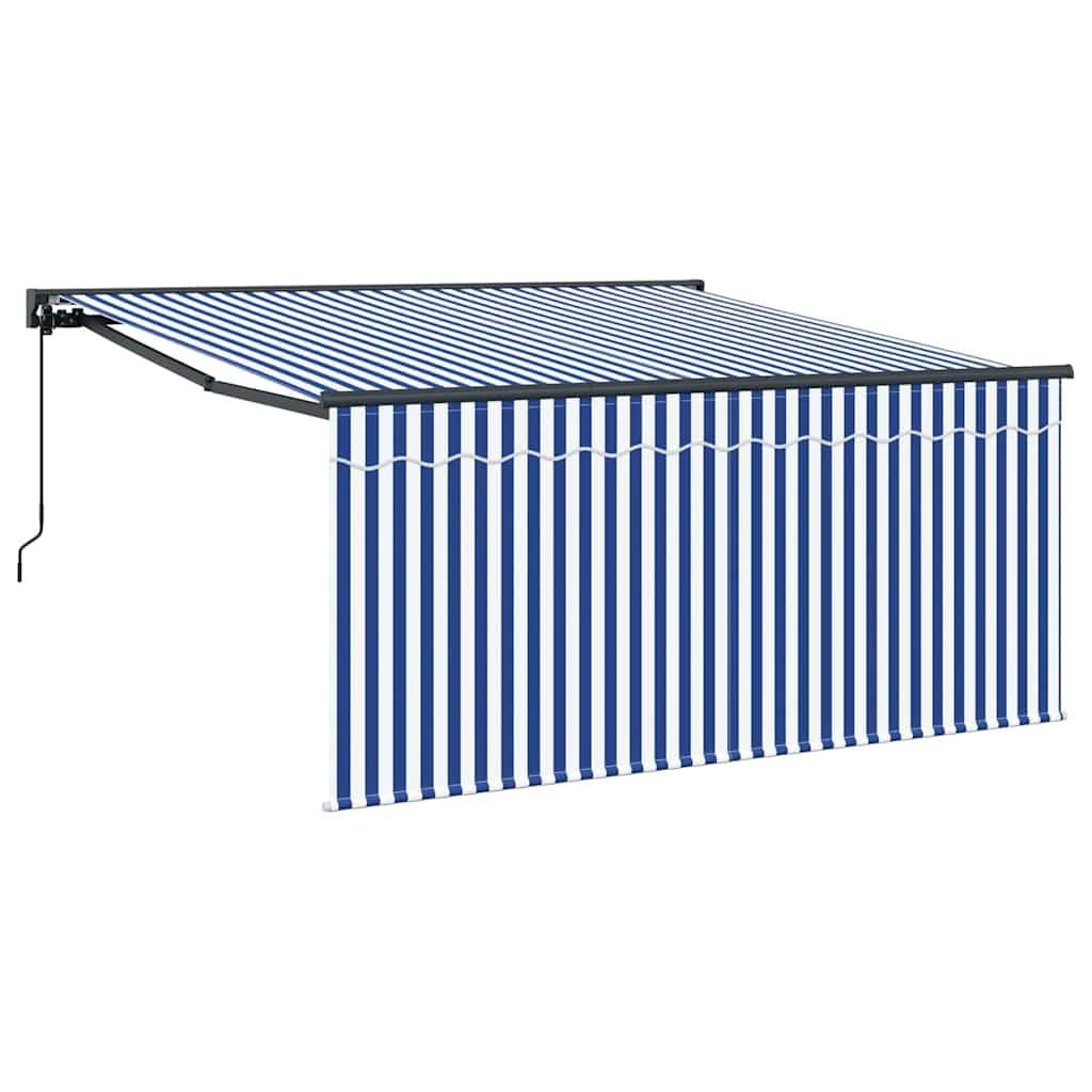 Markiza zwijana niebiesko-biały 300 x 250 cm tkanina Lumarko!