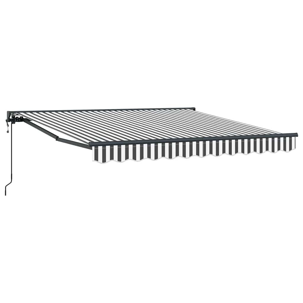 Markiza zwijana Antracytowy i biały 300x250 cm tkanina Lumarko!