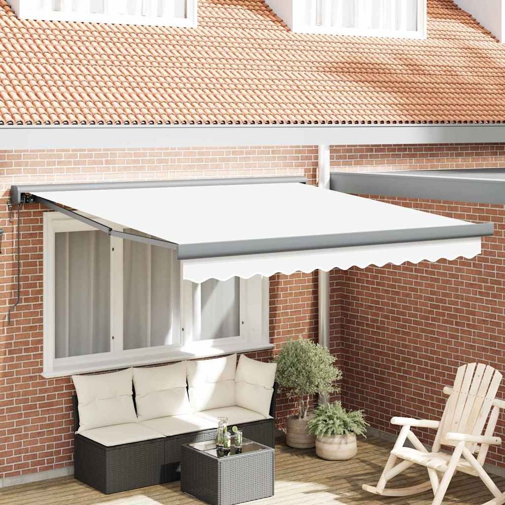 Markiza zwijana Biały 300 x 250 cm Tkanina, metal Lumarko!