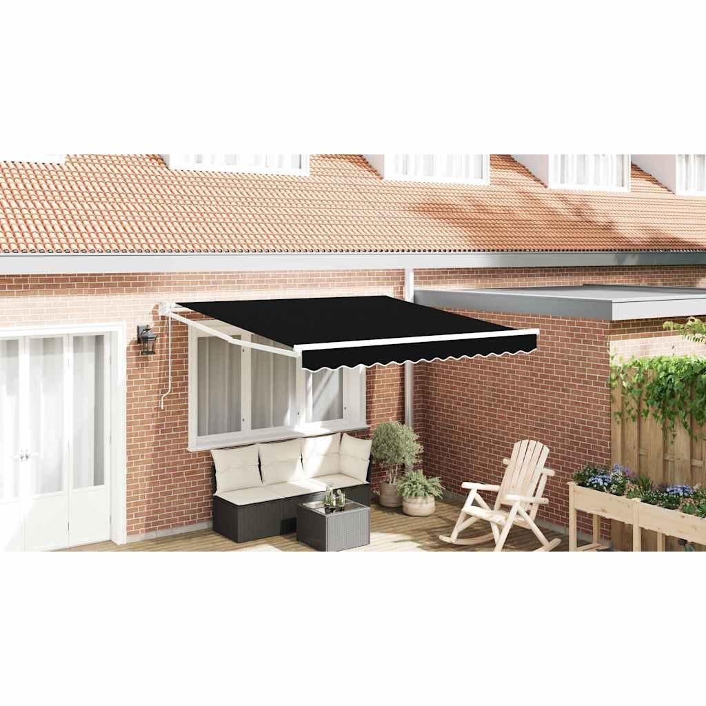 Markiza zwijana Czarny 350 x 250 cm tkanina Lumarko!