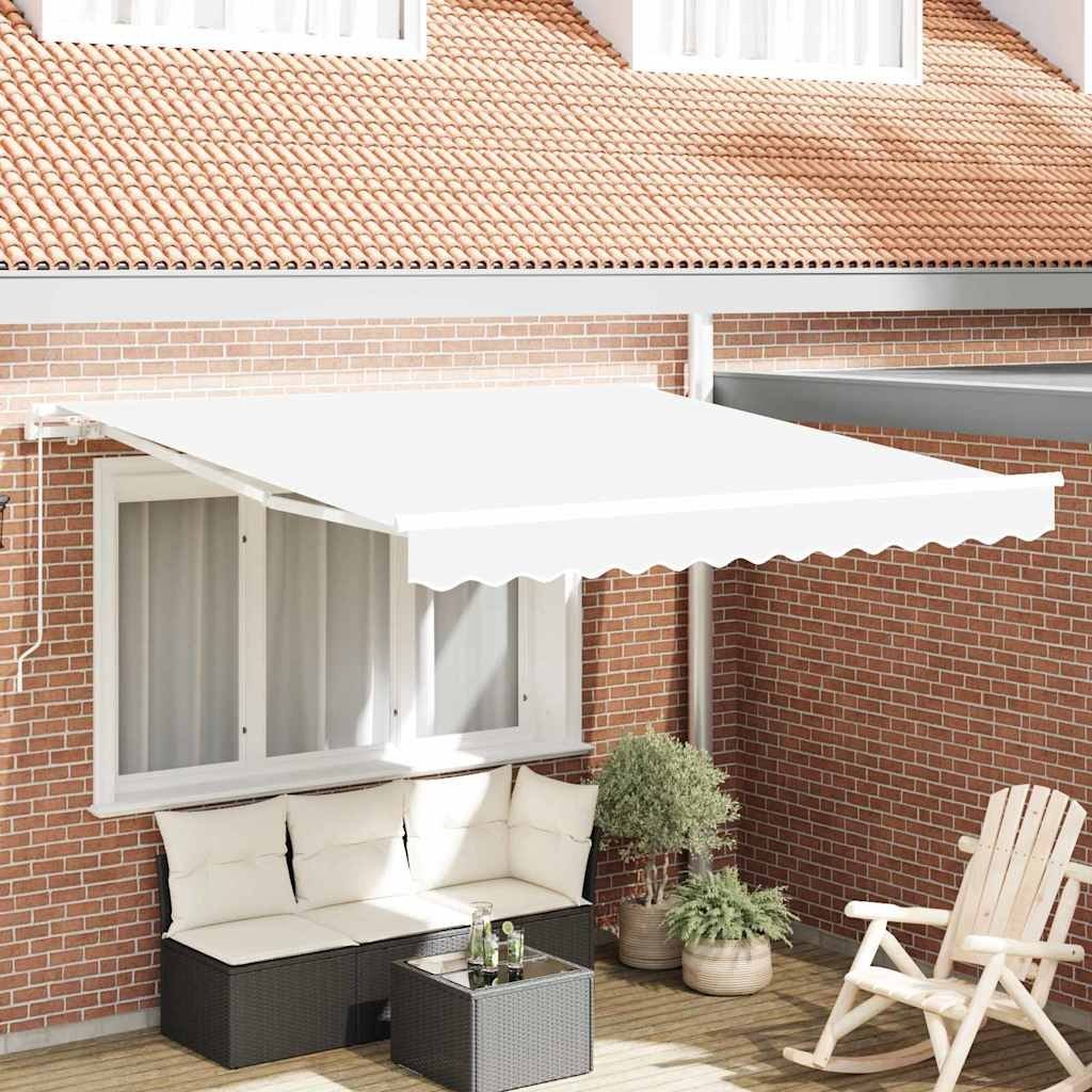 Markiza zwijana Biały 350 x 250 cm tkanina Lumarko!