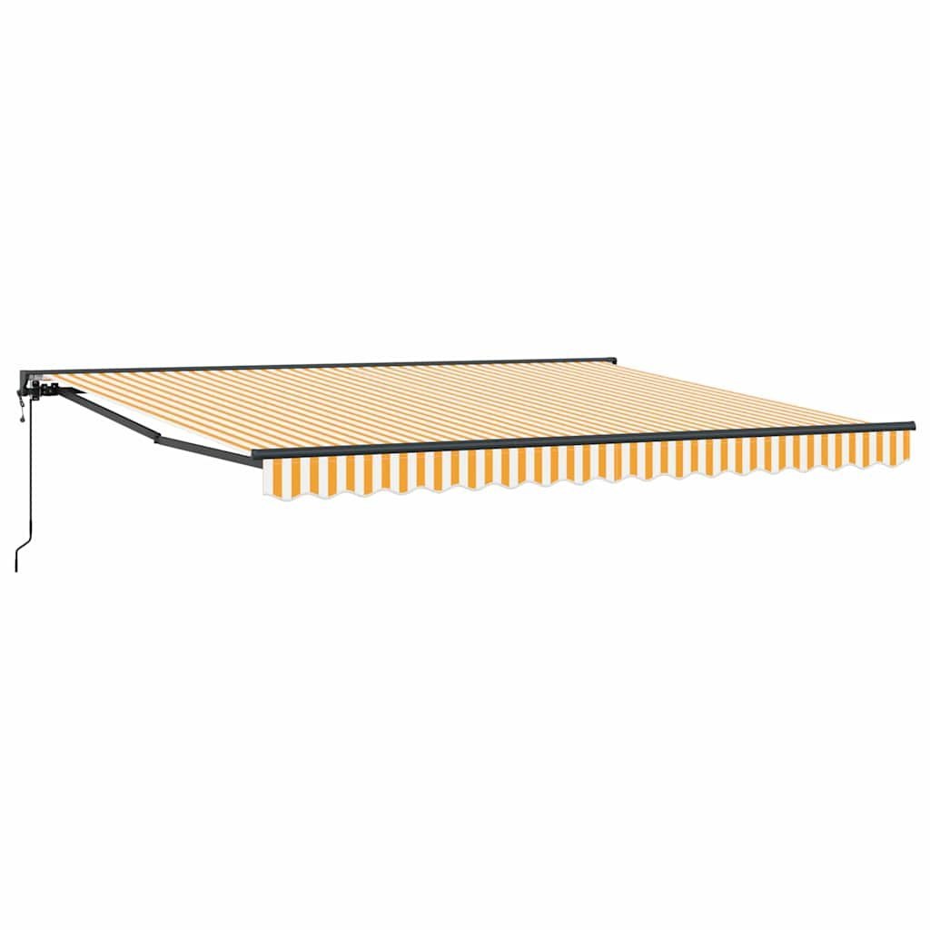 Markiza zwijana Żółty i Biały 400x300 cm tkanina Lumarko!
