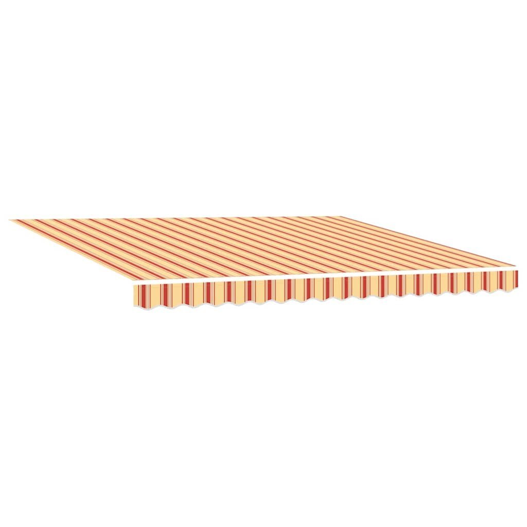 Manualna Markiza Chowana z LED Żółta i Pomarańczowa 400x300 cm Lumarko!