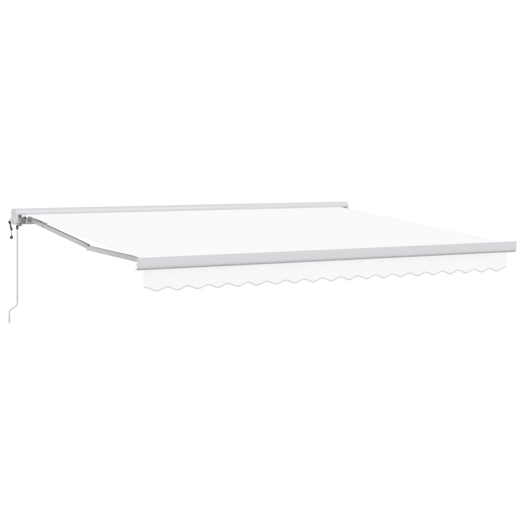 Markiza zwijana Biały 400 × 300 cm Tkanina, metal Lumarko!