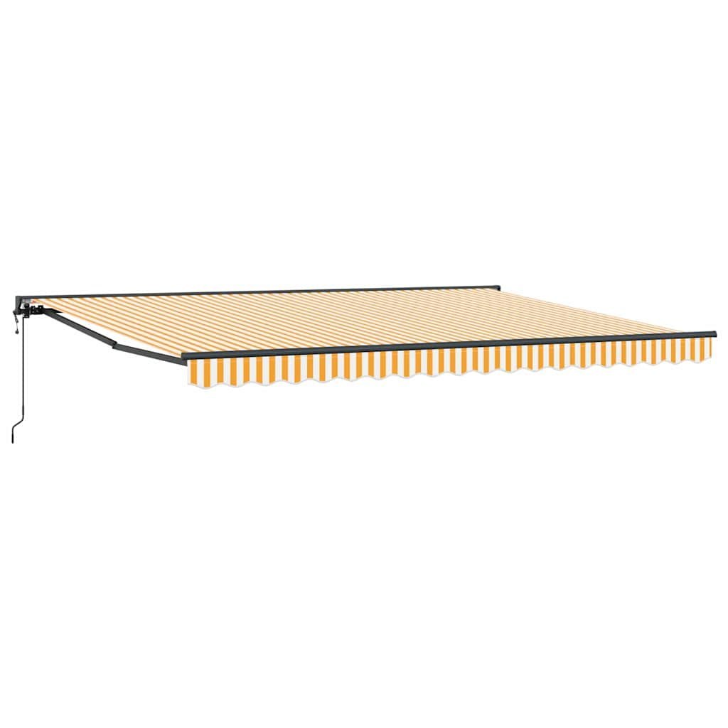 Markiza zwijana Pomarańczowy i biały 450x300 cm tkanina Lumarko!