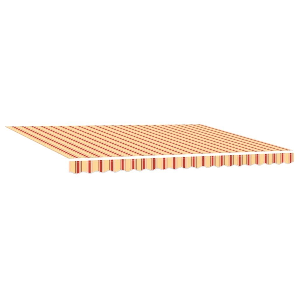 Ręczna markiza chowana z LED w żółtym i pomarańczowym 450x300 cm Lumarko!