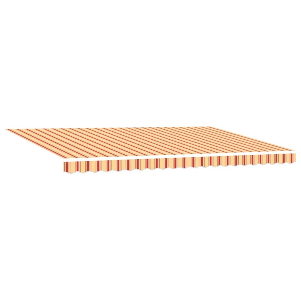 Ręczna markiza chowana z LED w żółtym i pomarańczowym 500x300 cm Lumarko!