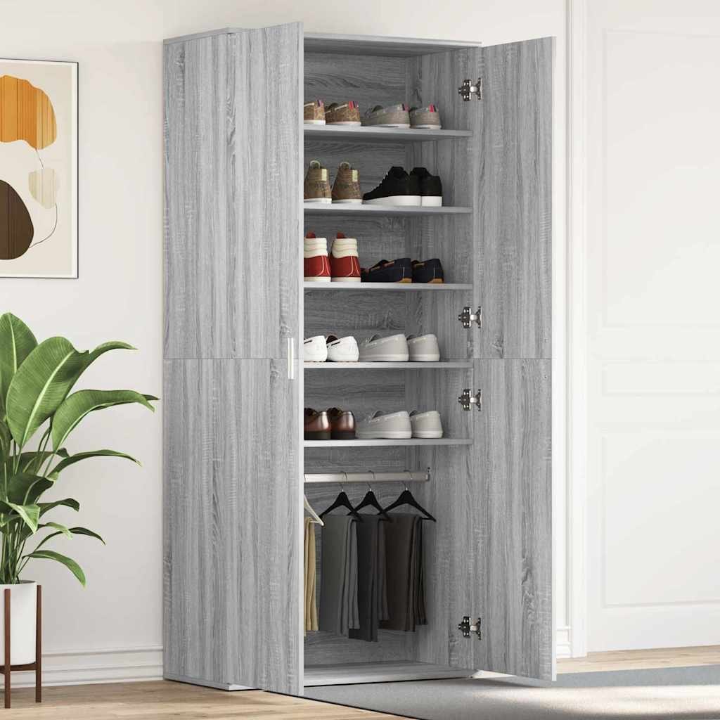 Szafka na buty Szary Sonoma 80x39x180 cm Płyta wiórowa Lumarko!