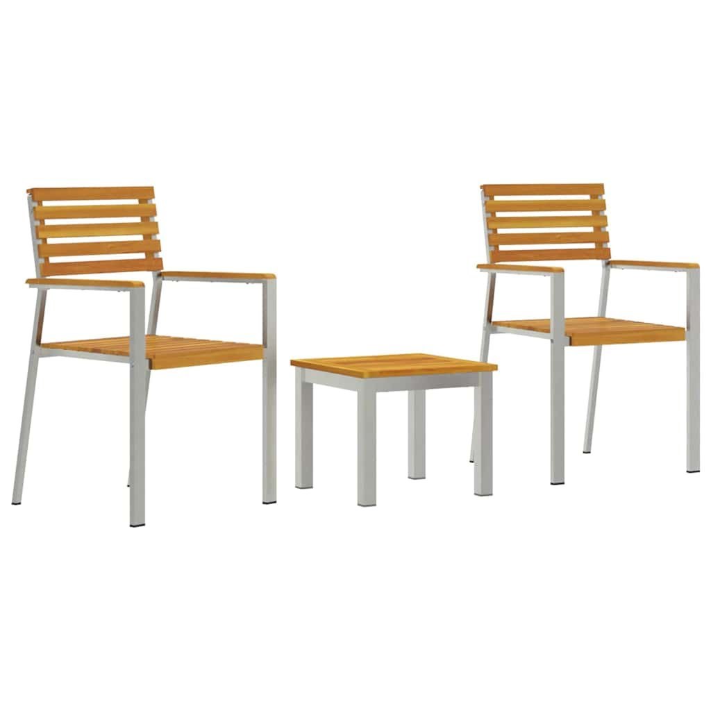 Zestaw do jadalni w ogrodzie 3 pcs Brązowy Lite drewno akacjowe Lumarko!