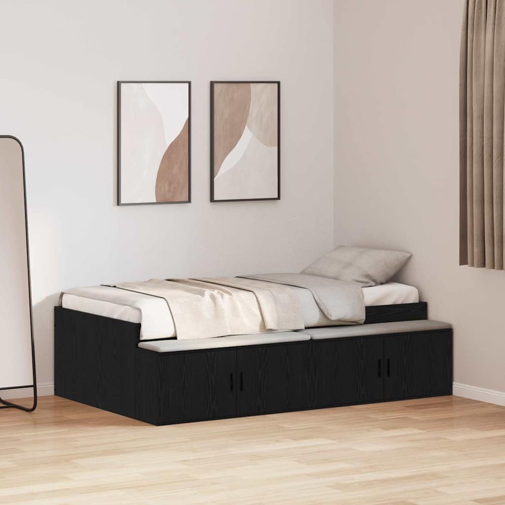 Stelaż do łóżka czarny dąb 90x200 cm Lumarko!