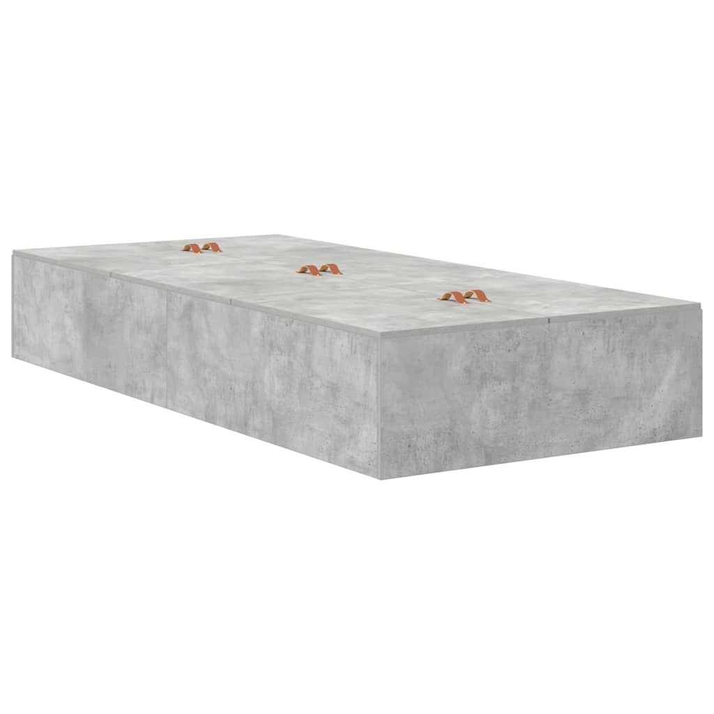 Stelaż łóżka z miejscem na przechowywanie w kolorze betonowego szarości 80x200 cm Lumarko!