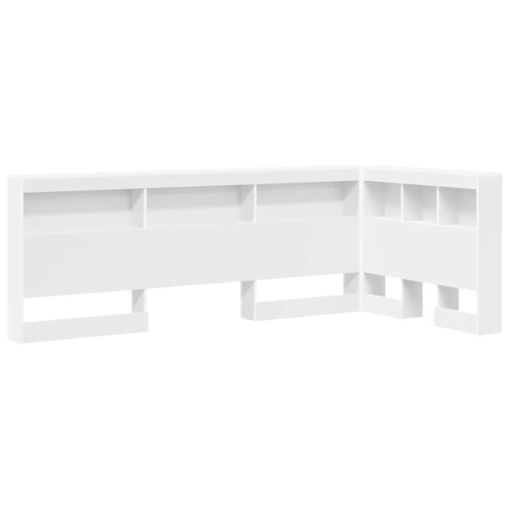 Zagłówek do przechowywania Biały 90 cm Materiał drewnopochodny Lumarko!