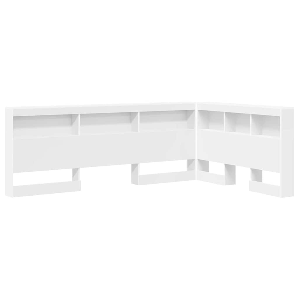 Zagłówek do przechowywania Biały 120 cm Materiał drewnopochodny Lumarko!