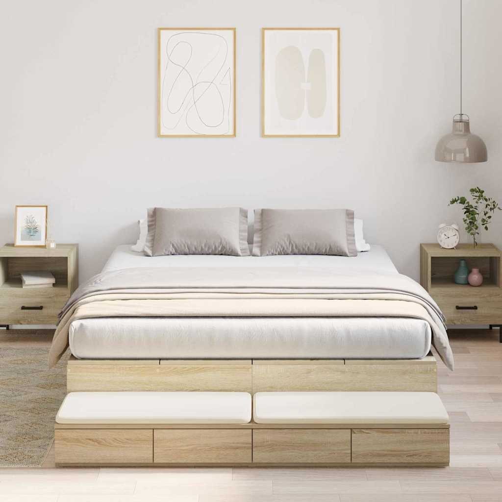 Łóżko z miejscem na przechowywanie Sonoma Oak 150x200 cm Lumarko!