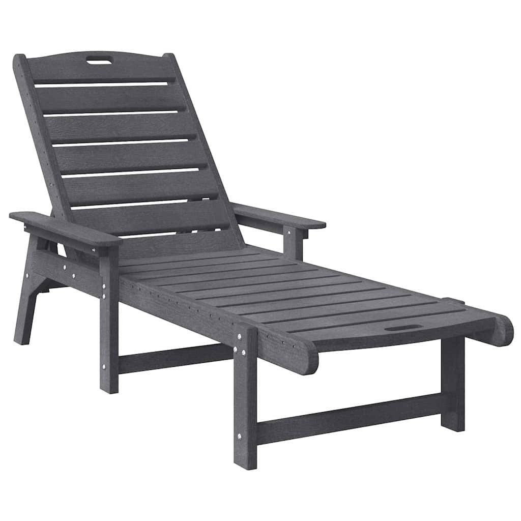 Leżaki 2 szt Jasnoszary 162 x 53 x 98.5 cm HDPE Lumarko!