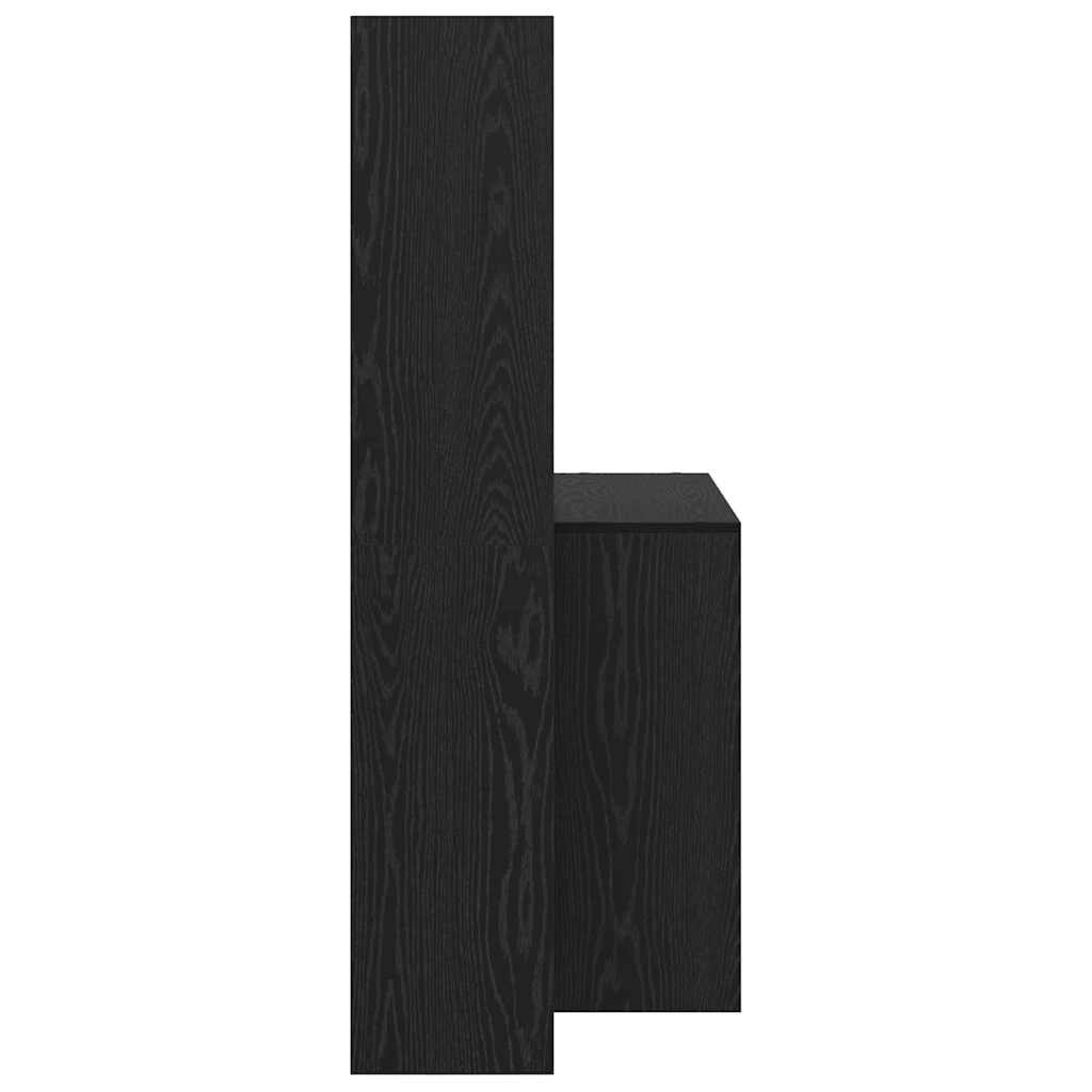 Biurko Czarny dąb 138.5 x 55 x 143 cm Materiał drewnopochodny Lumarko!