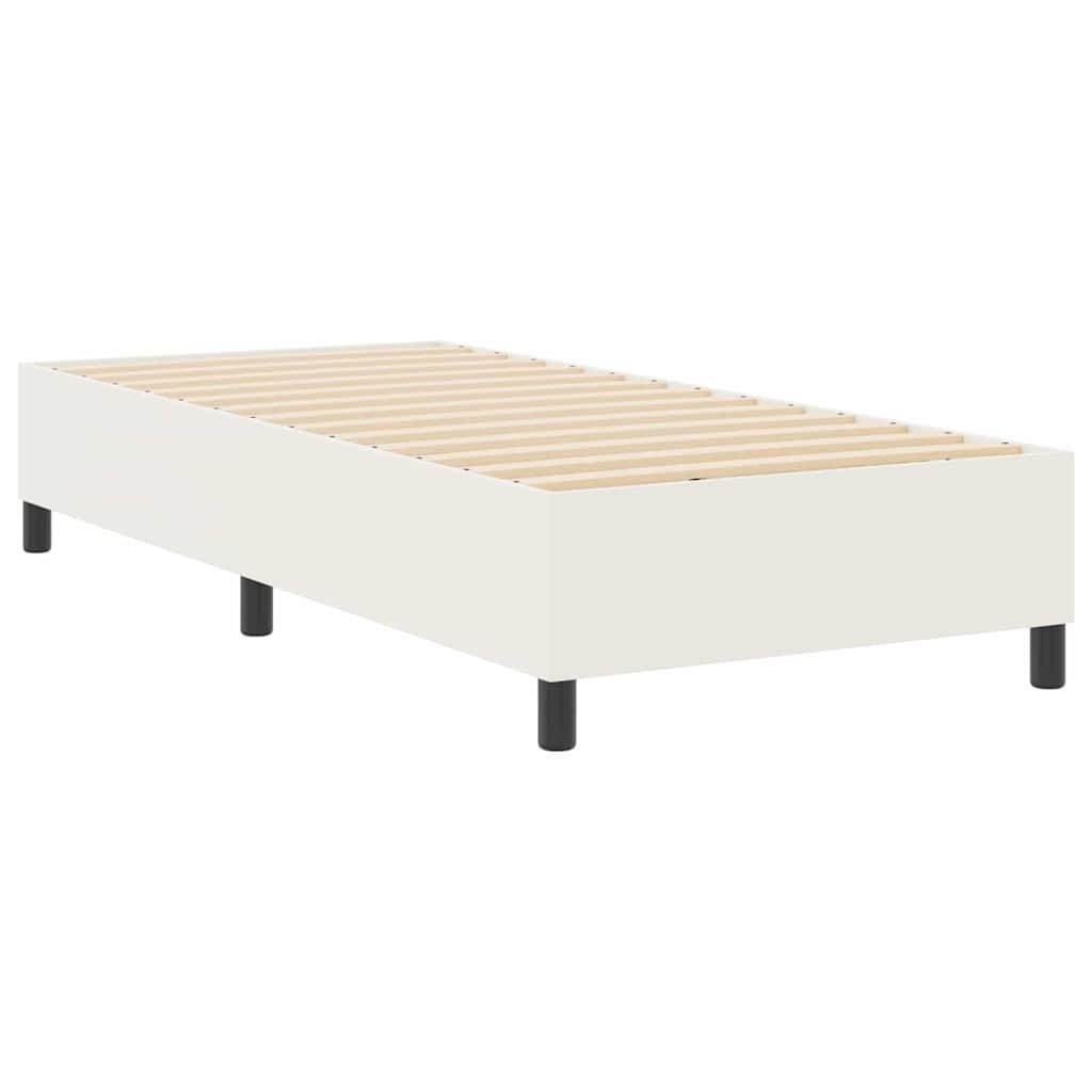 Łóżko Box Spring Kremowe 100x200 cm z Tkaniny Sztruksowej Lumarko!