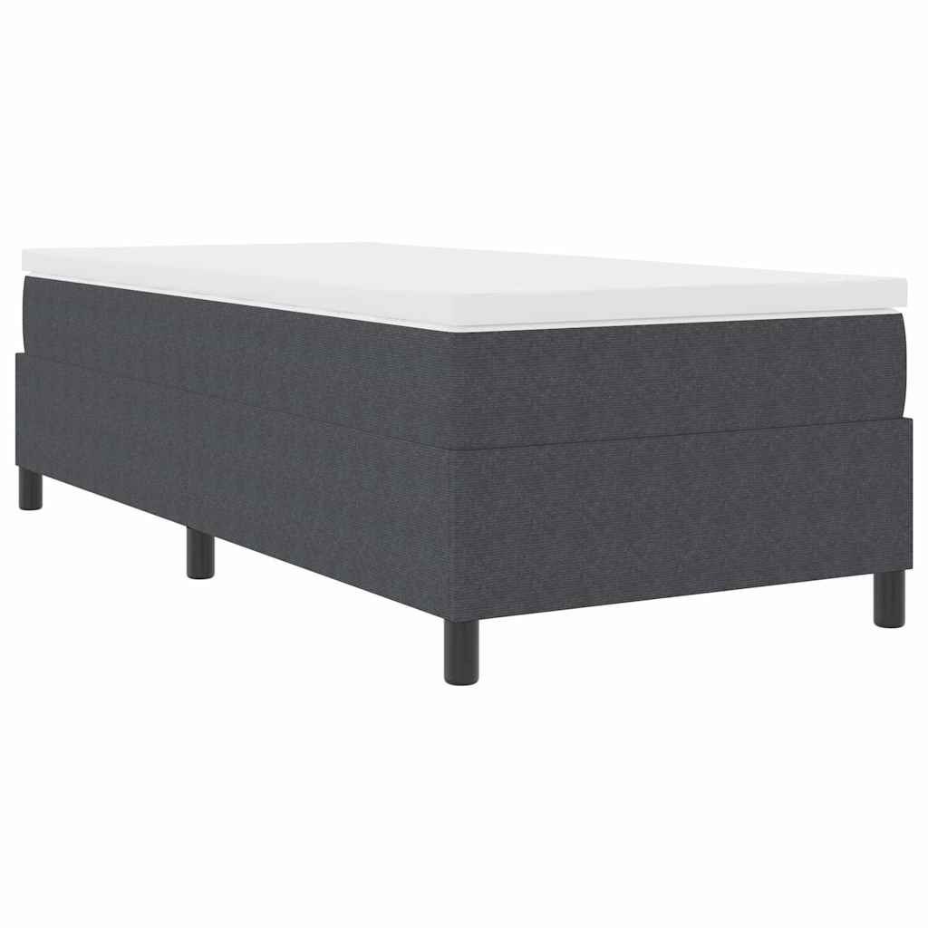 Łóżko Box Spring z materacem w ciemnoszarym kolorze, 90 x 200 cm, z materiału sięciowego. Lumarko!