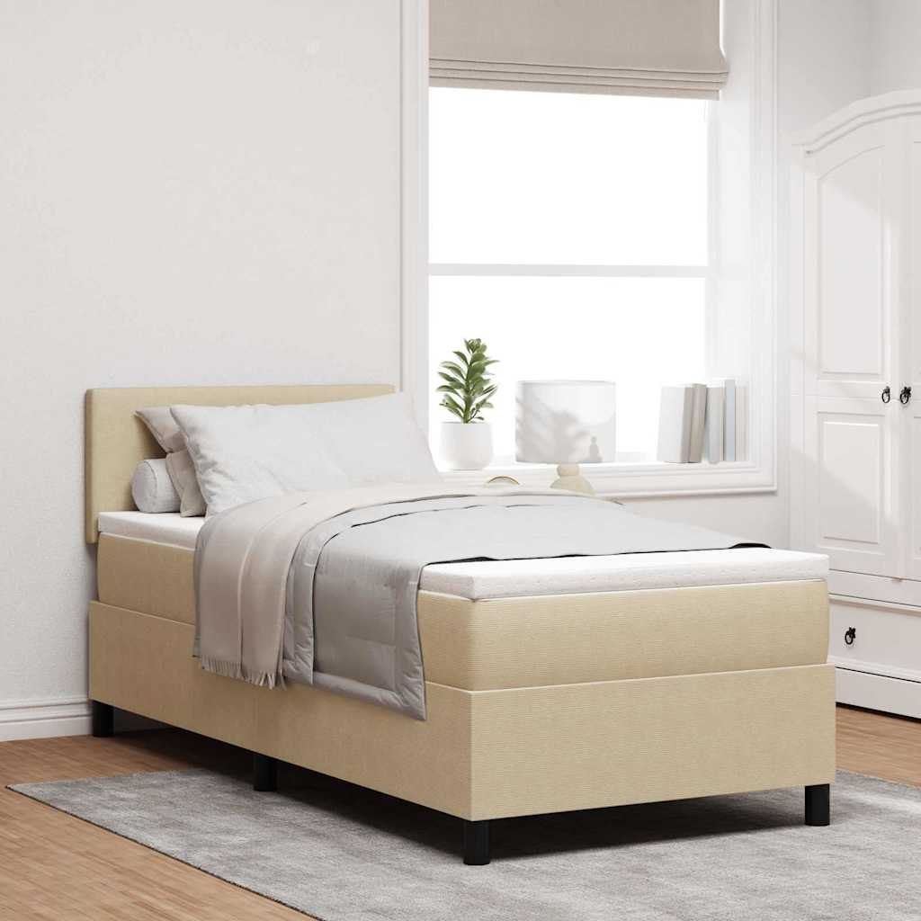 Łóżko z box spring z materacem Jasnozielono-szary 80x200 cm Tkanina kordurowa Lumarko!