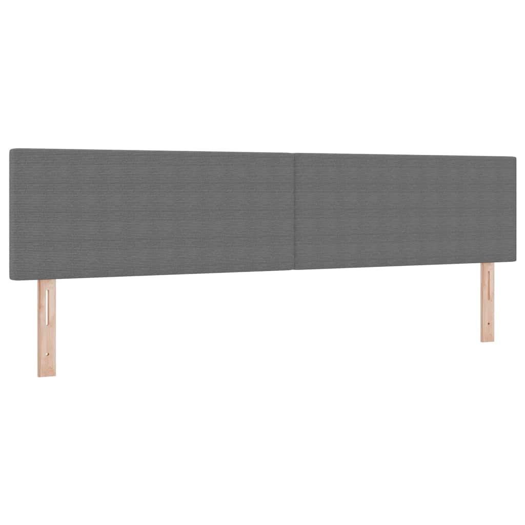 Głowa Łóżka LED w Gładkim Designie Jasnoszary 100 cm Tkanina Sztruksowa Lumarko!