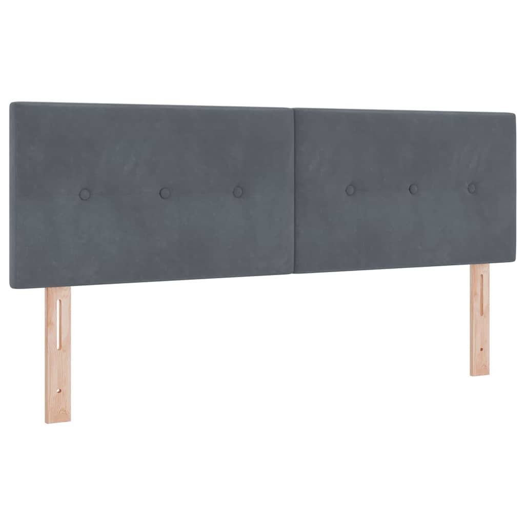LED Zagłówek Z Guzikami W Typie Kafelkowym Szary 72 cm Aksamit Lumarko!