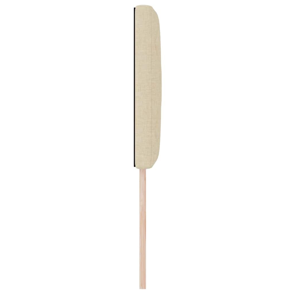 Wezgłowie LED z wzorem diamentowych bloków Kremowe 80 cm Tkanina Lumarko!