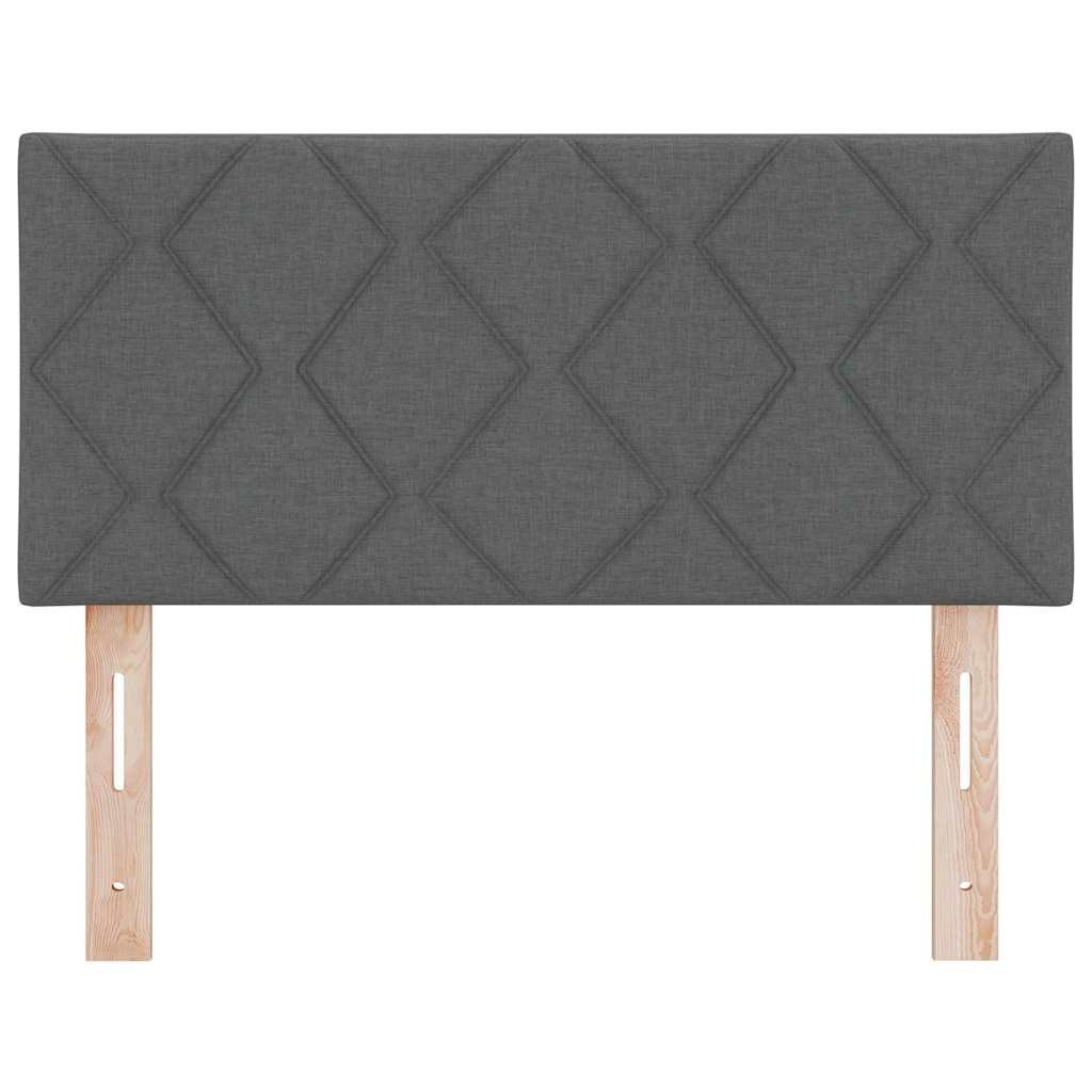 Zagłówek LED Wzór diamentowych bloków Ciemnoszary 90 cm Tkanina Lumarko!