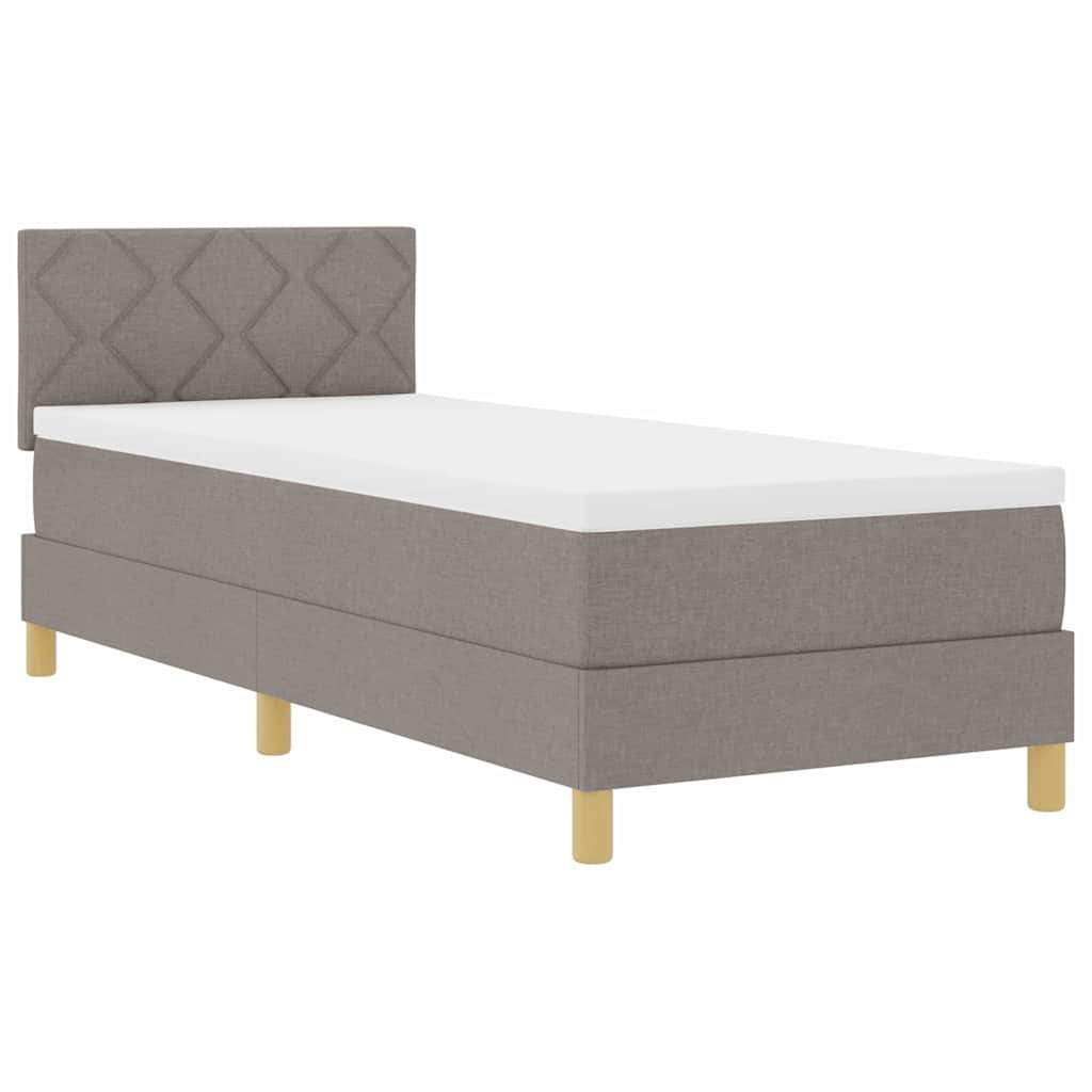 Łóżko sprężynowe z materacem Taupe 80x200 cm Tkanina Lumarko!
