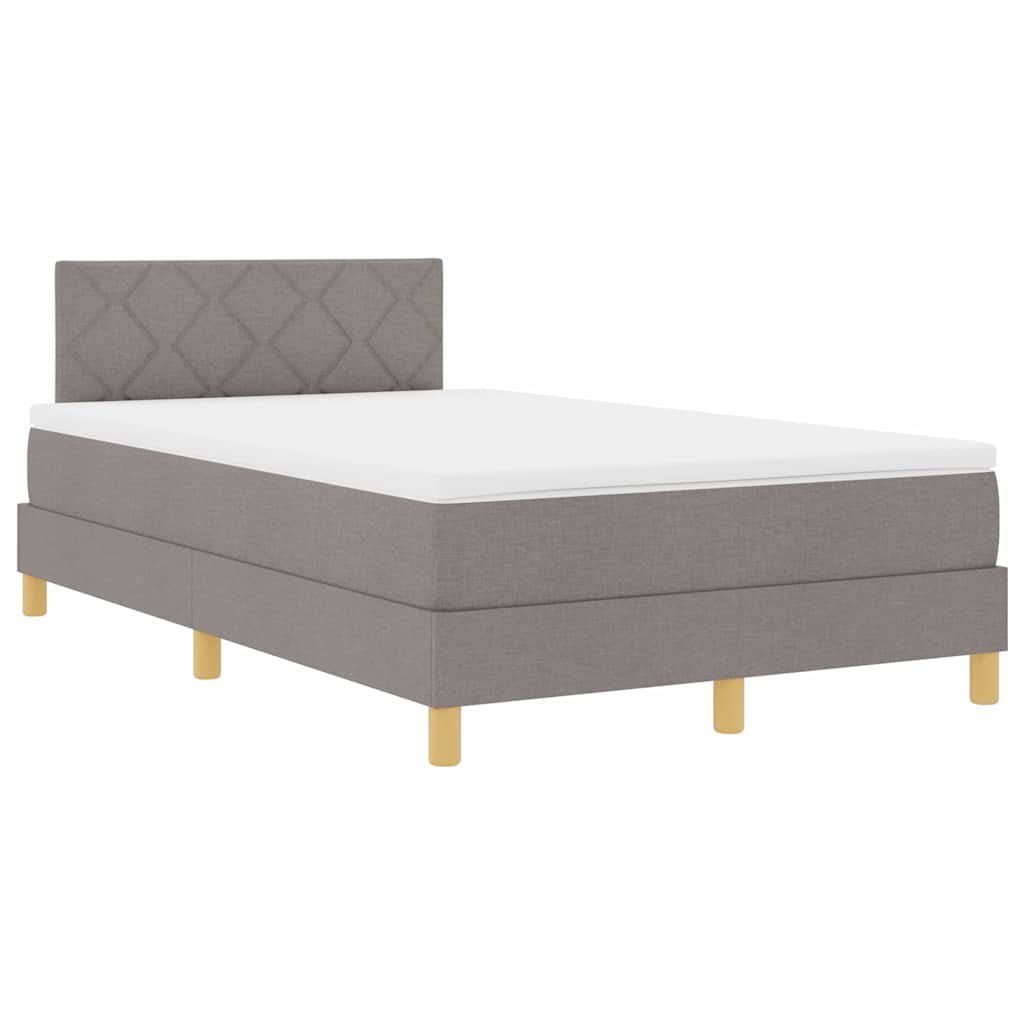 Łóżko box spring z materacem Taupe 120x200 cm Tkanina Lumarko!