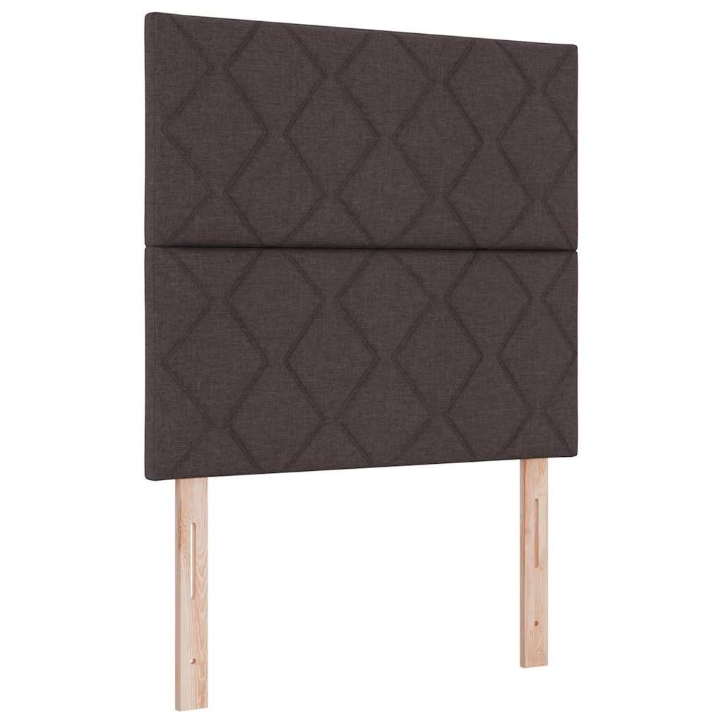 Łóżko Box Spring z materacem Ciemnobrązowe 120x200 cm Tkanina Lumarko!