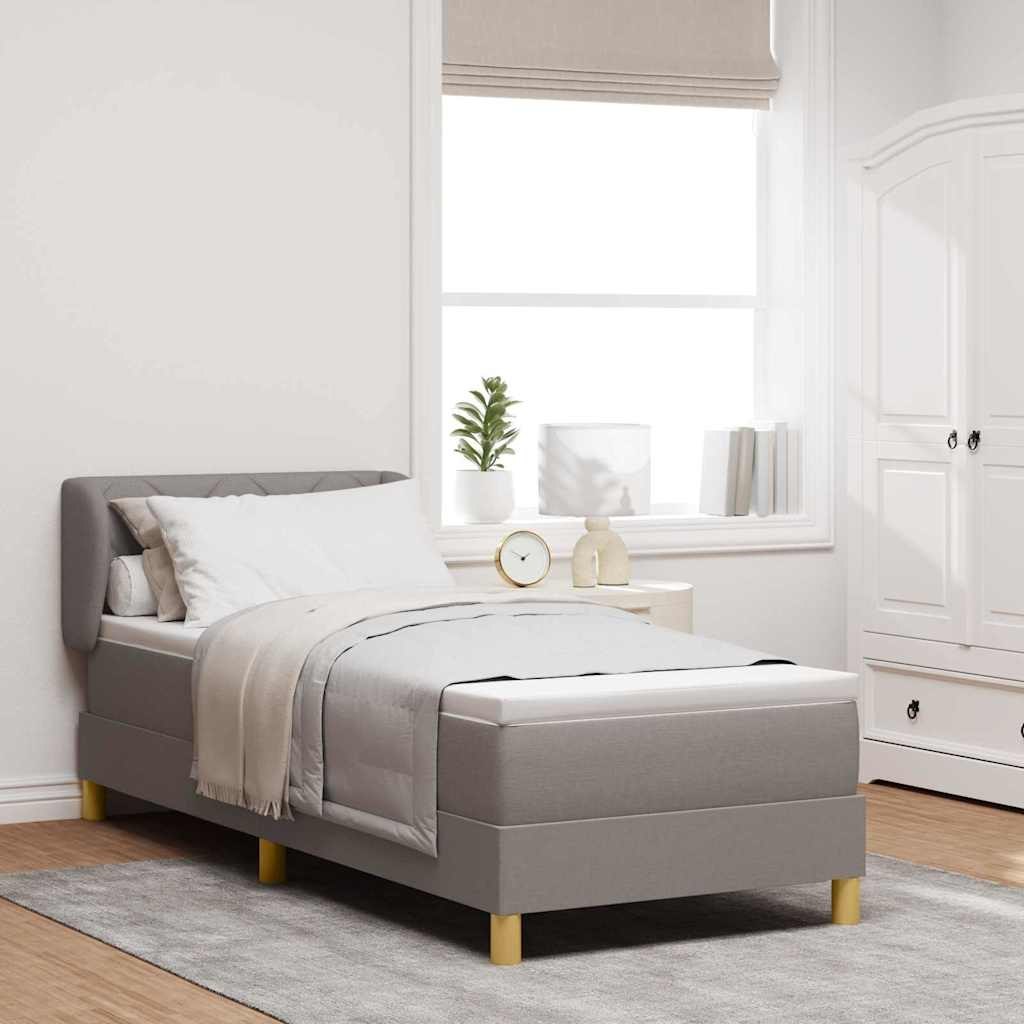 Łóżko Box Spring z materacem Taupe 80x200 cm, tkanina Lumarko!