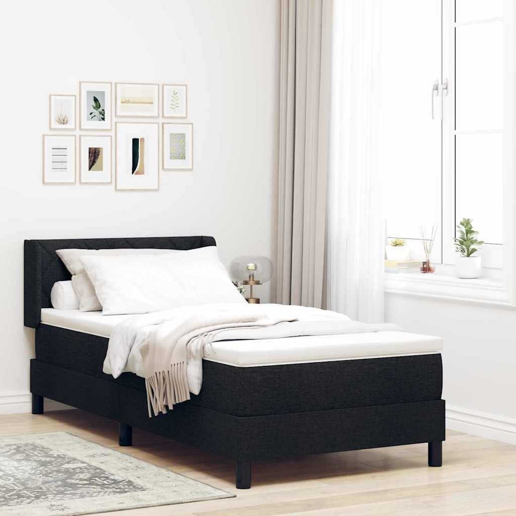 Łóżko kontynentalne z materacem z materacem Czarny 90 x 200 cm Lumarko!