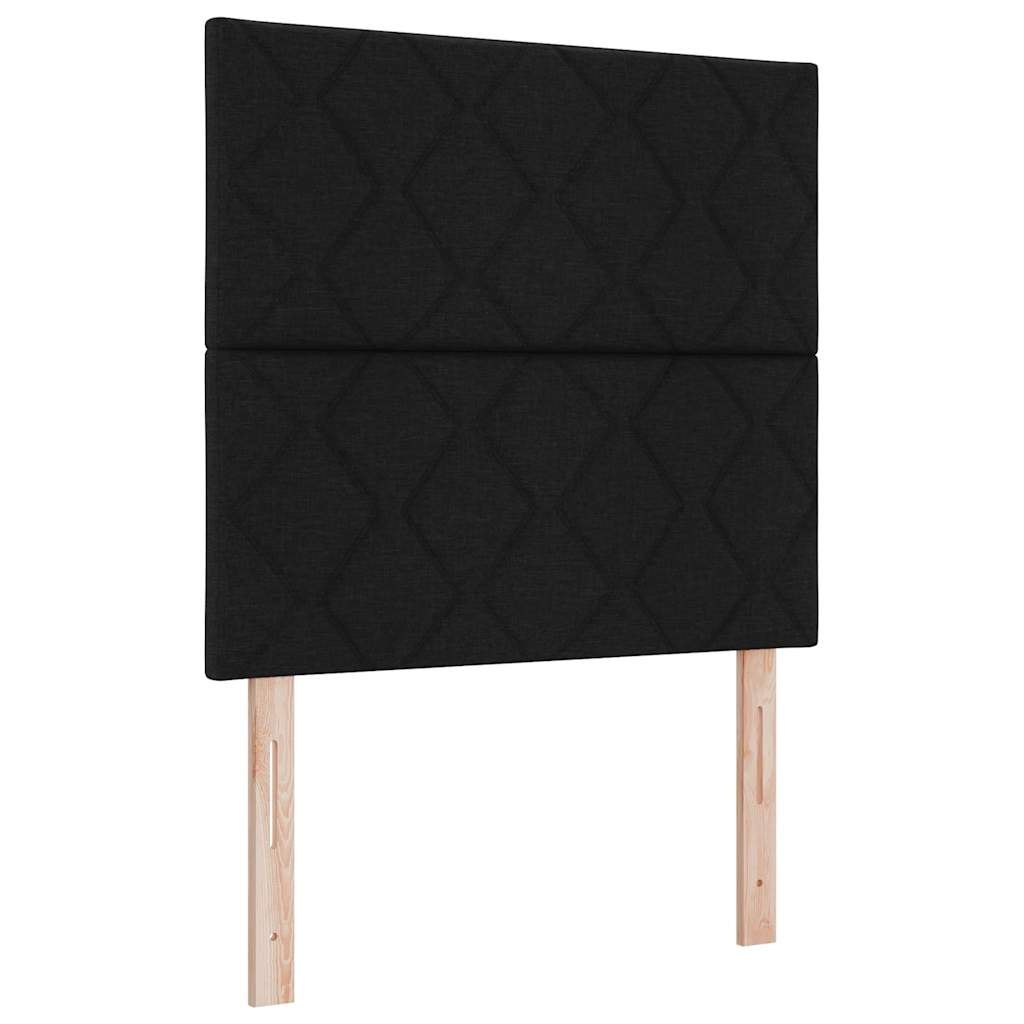 Łóżko sprężynowe z materacem i LED - Czarny 120 x 200 cm Lumarko!