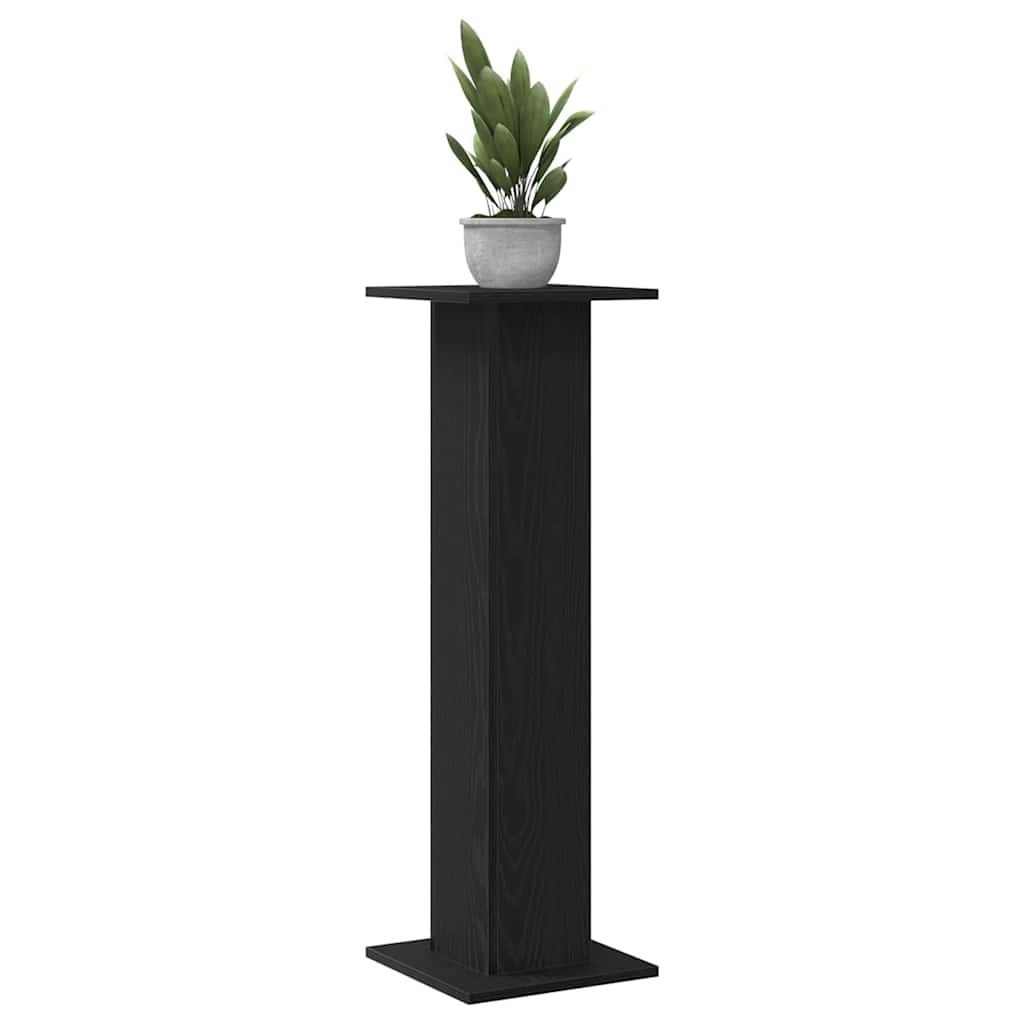 Stojak na rośliny 2 szt. Czarny Dąb 30x30x95 cm Drewno inżynieryjne Lumarko!