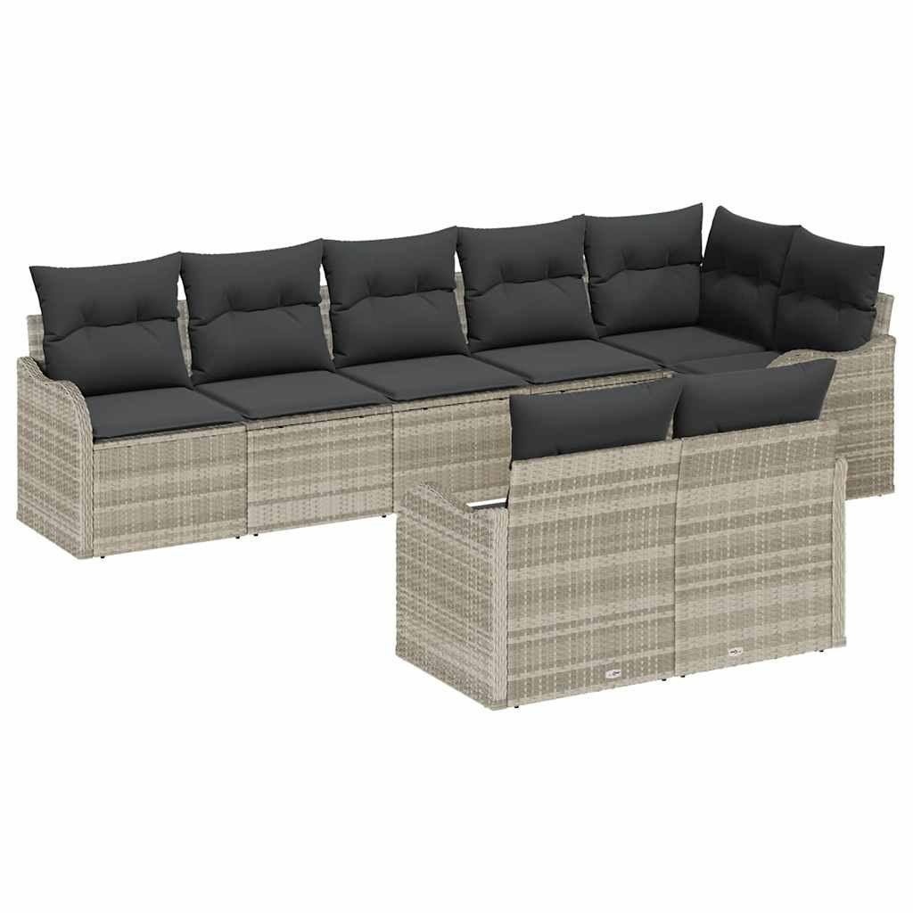 na Ogród poduszką 8 pcs Jasnoszary Polirattan