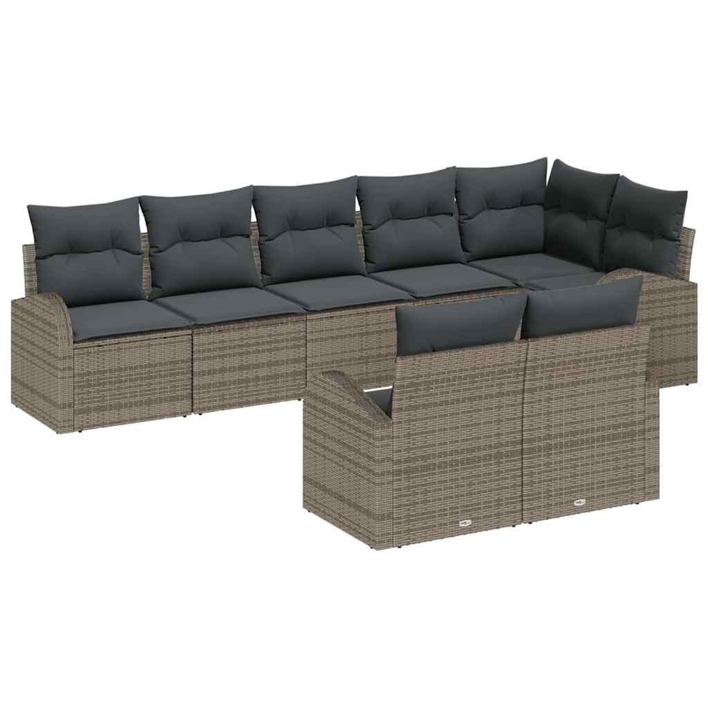 Zestaw Sof na Ogród 8 pcs 289 x 124 x 85 cm Polirattan Lumarko!