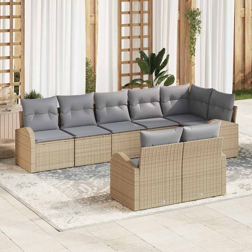 Zestaw Sof na Ogród 8 pcs 289 x 124 x 85 cm Polirattan Lumarko!