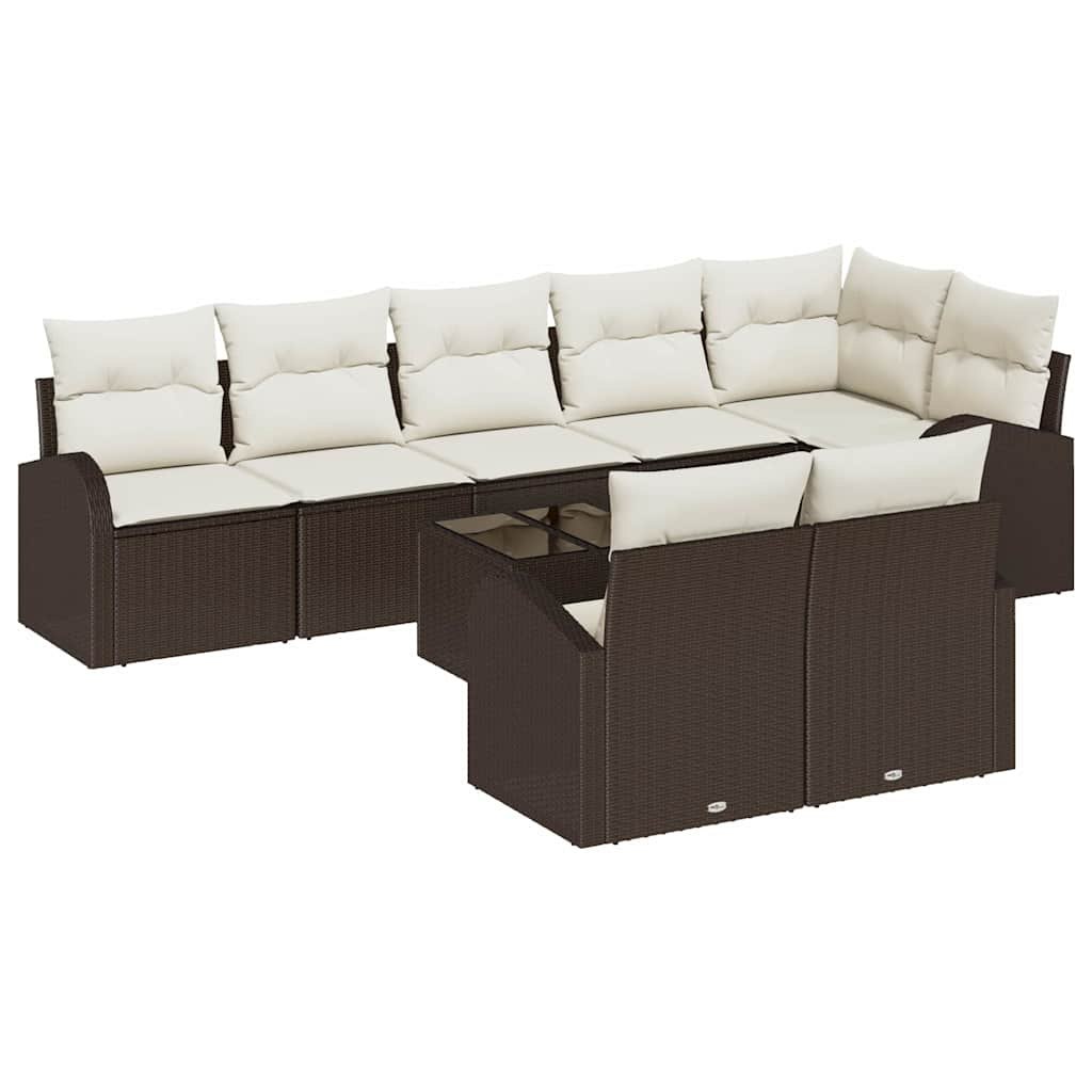Zestaw Sof na Ogród 9 pcs 289 x 124 x 85 cm Polirattan Lumarko!