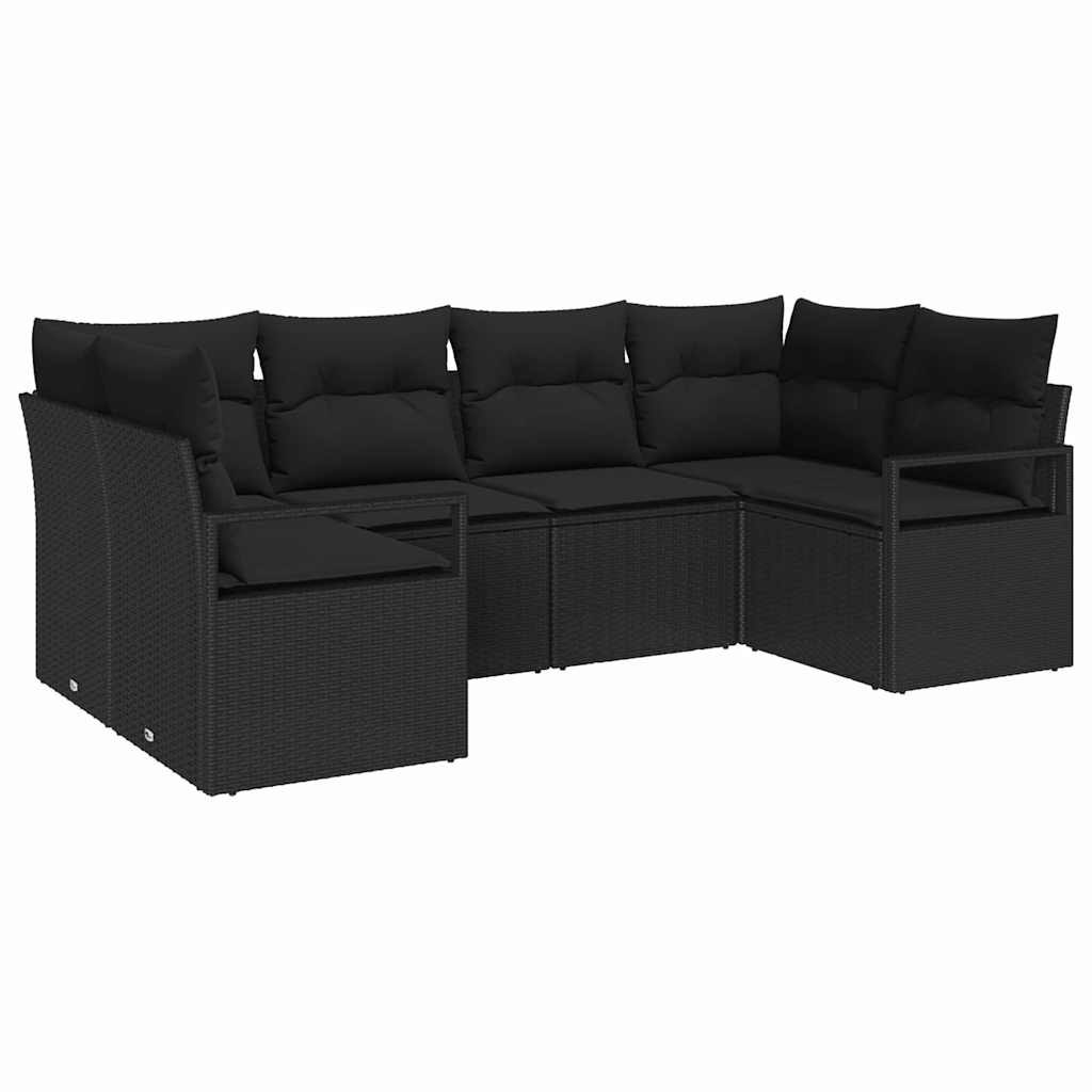 Zestaw Sof na Ogród 6 pcs Czarny Polirattan Lumarko!