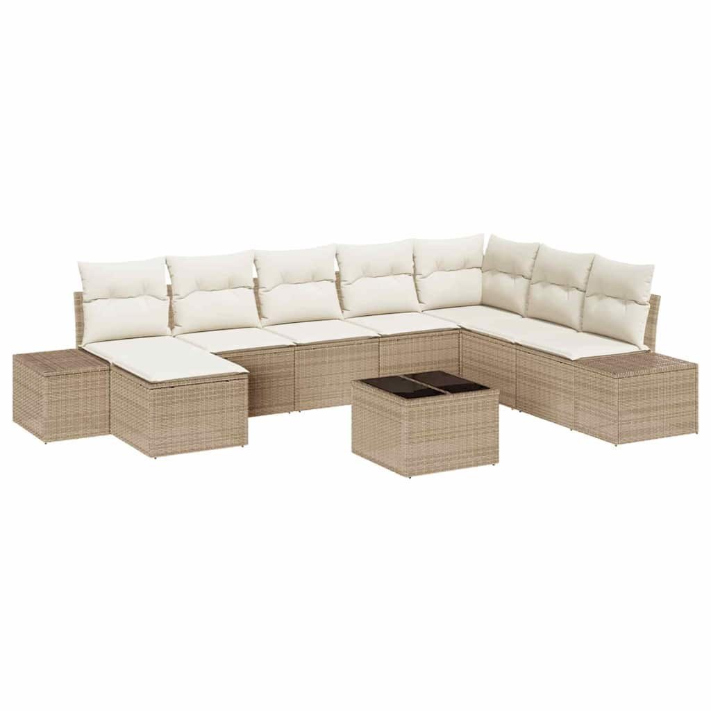 Zestaw Sof na Ogród 9 pcs 319 x 209 x 85 cm Polirattan Lumarko!