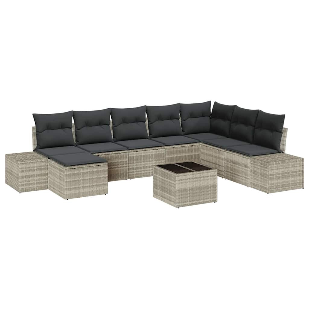 Zestaw Sof na Ogród 9 pcs 319 x 209 x 85 cm Polirattan Lumarko!