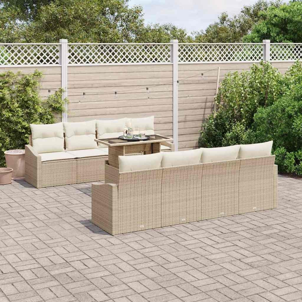 Zestaw Sof na Ogród 7 pcs beżowo-kremowy 100 x 55 x 73 cm Lumarko!