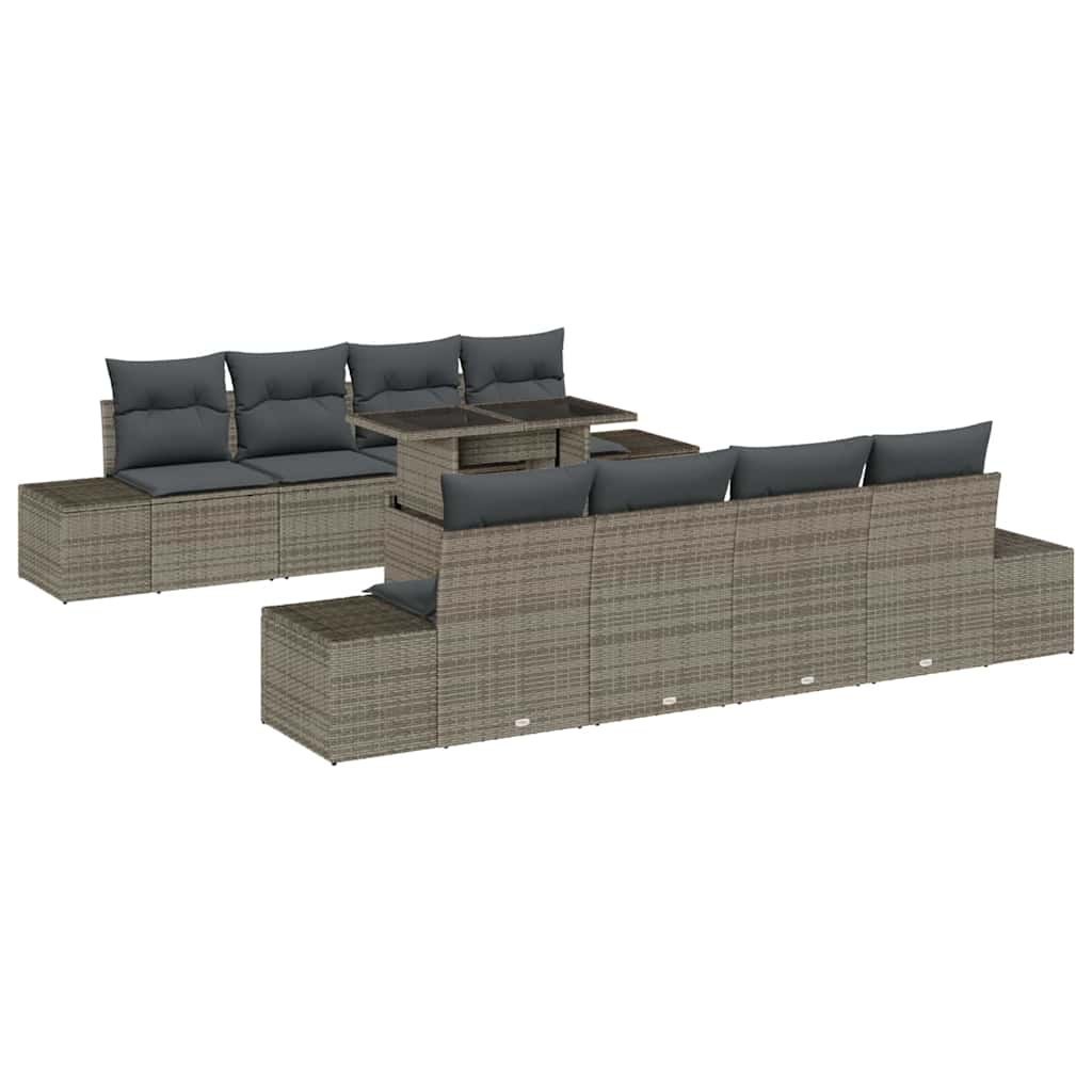 Zestaw Sof na Ogród z poduszką 7 pcs Szary 100 x 55 x 73 cm Lumarko!