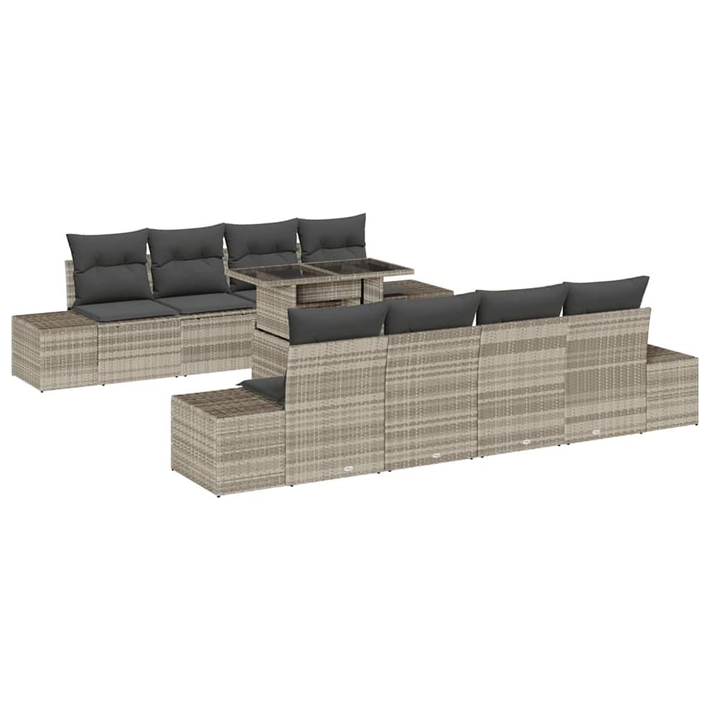 Zestaw Sof na Ogród ręczne 7 pcs Jasnoszary 100 x 55 x 73 cm Lumarko!