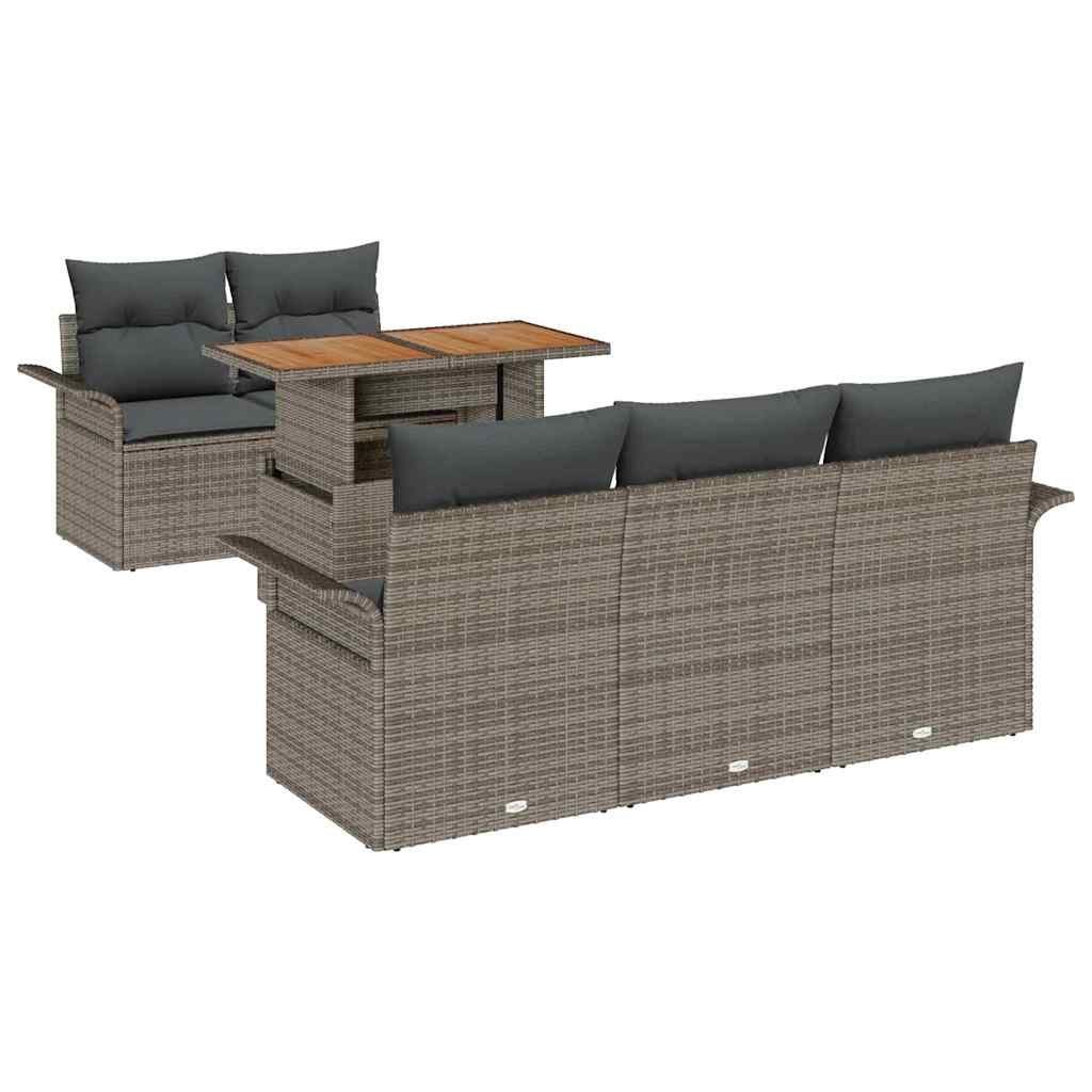 Zestaw Sof na Ogród z poduszką 6 pcs Szary 100 x 55 x 73 cm Lumarko!