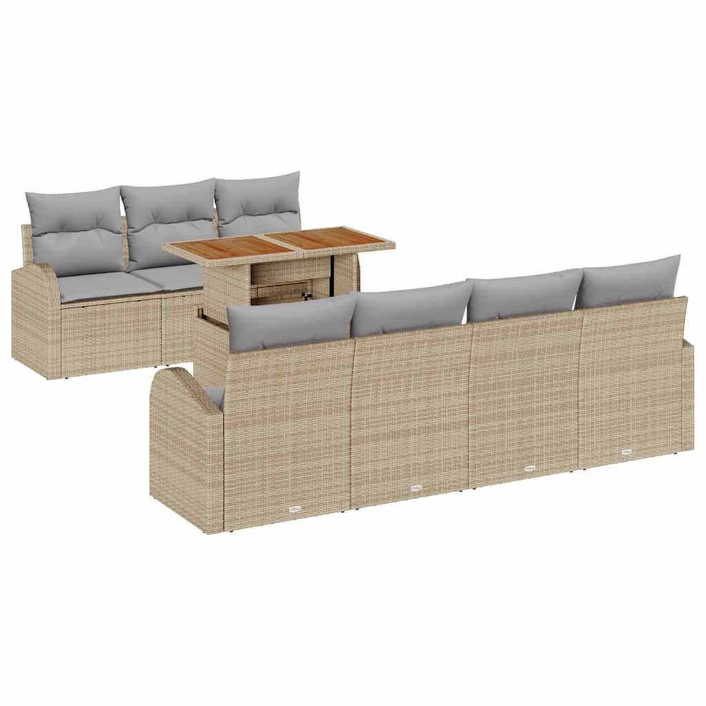 Zestaw Sof na Ogród 8 pcs beżowo-jasnoszary 100 x 55 x 73 cm Lumarko!